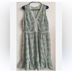 LOFT Green Halter Sundress Resort Wear
